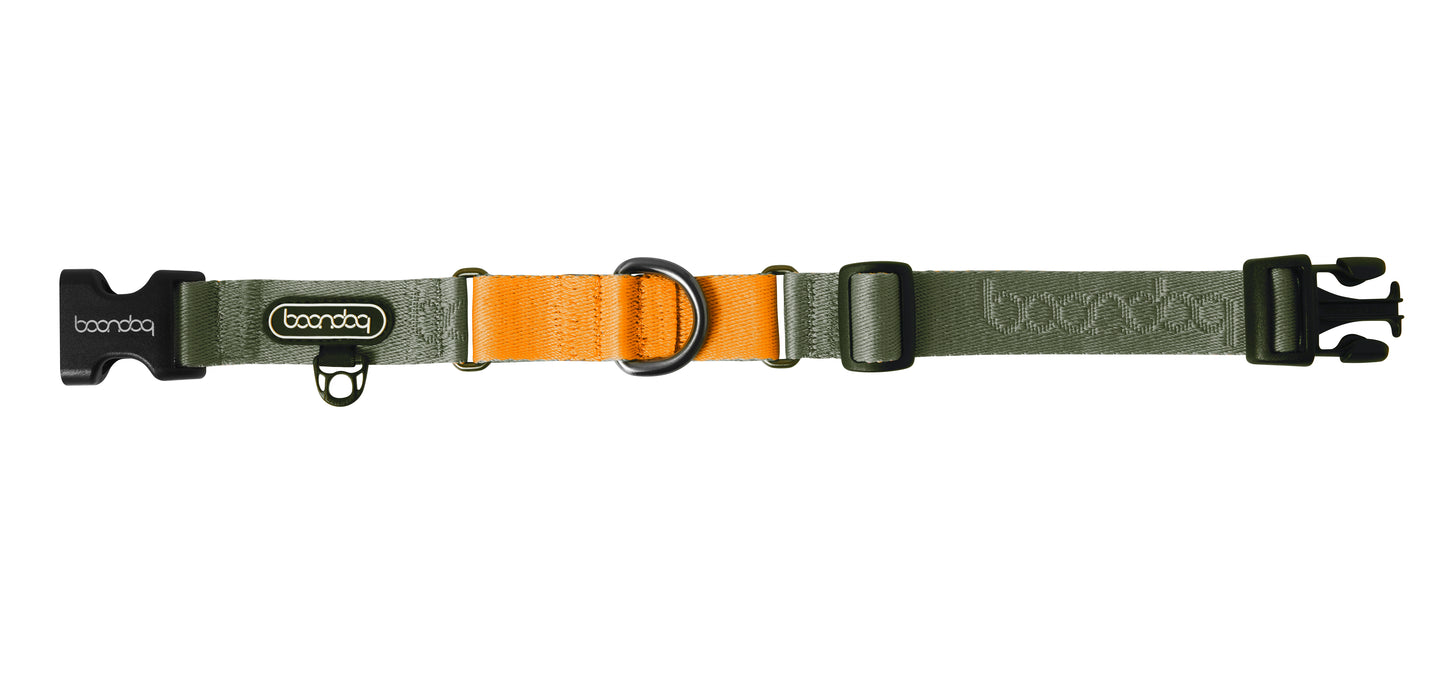 [BOONDOG] Original Martingale Collar Khaki Orange