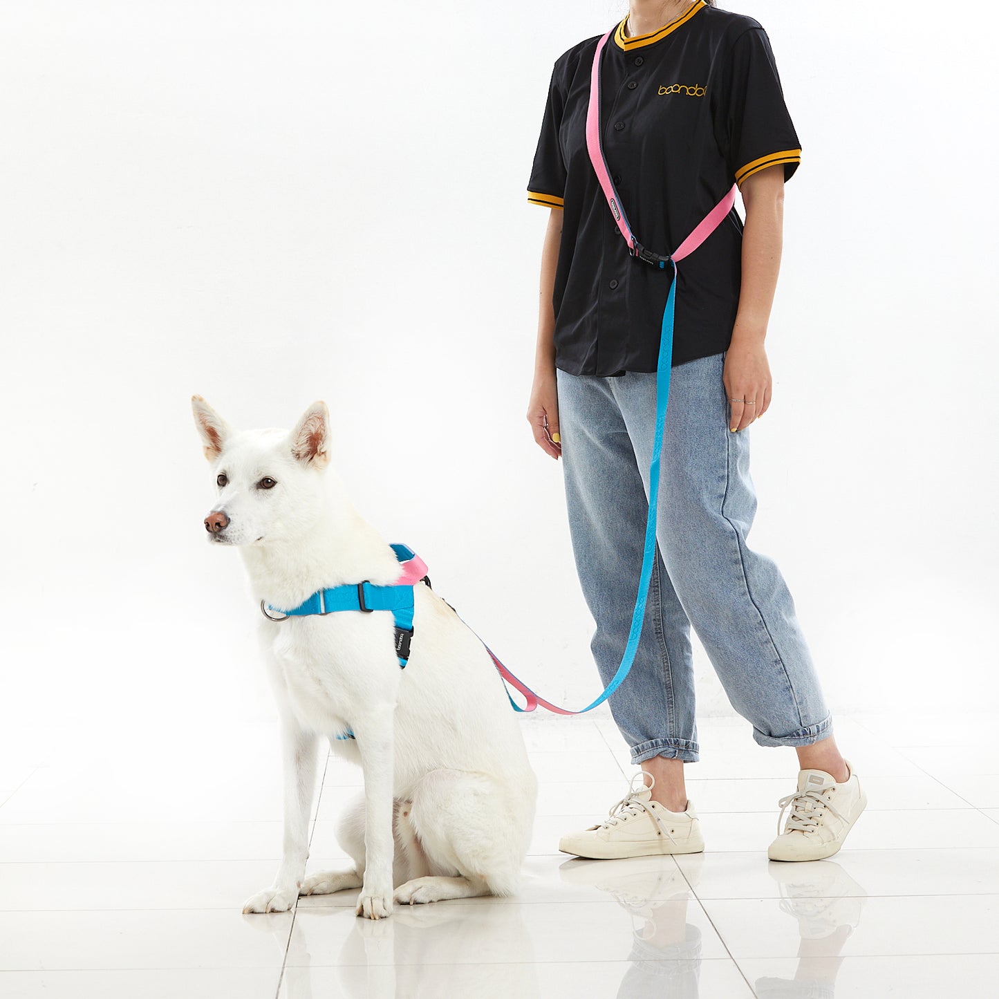 [BOONDOG] Play Leash 2.0 Aqua Pink